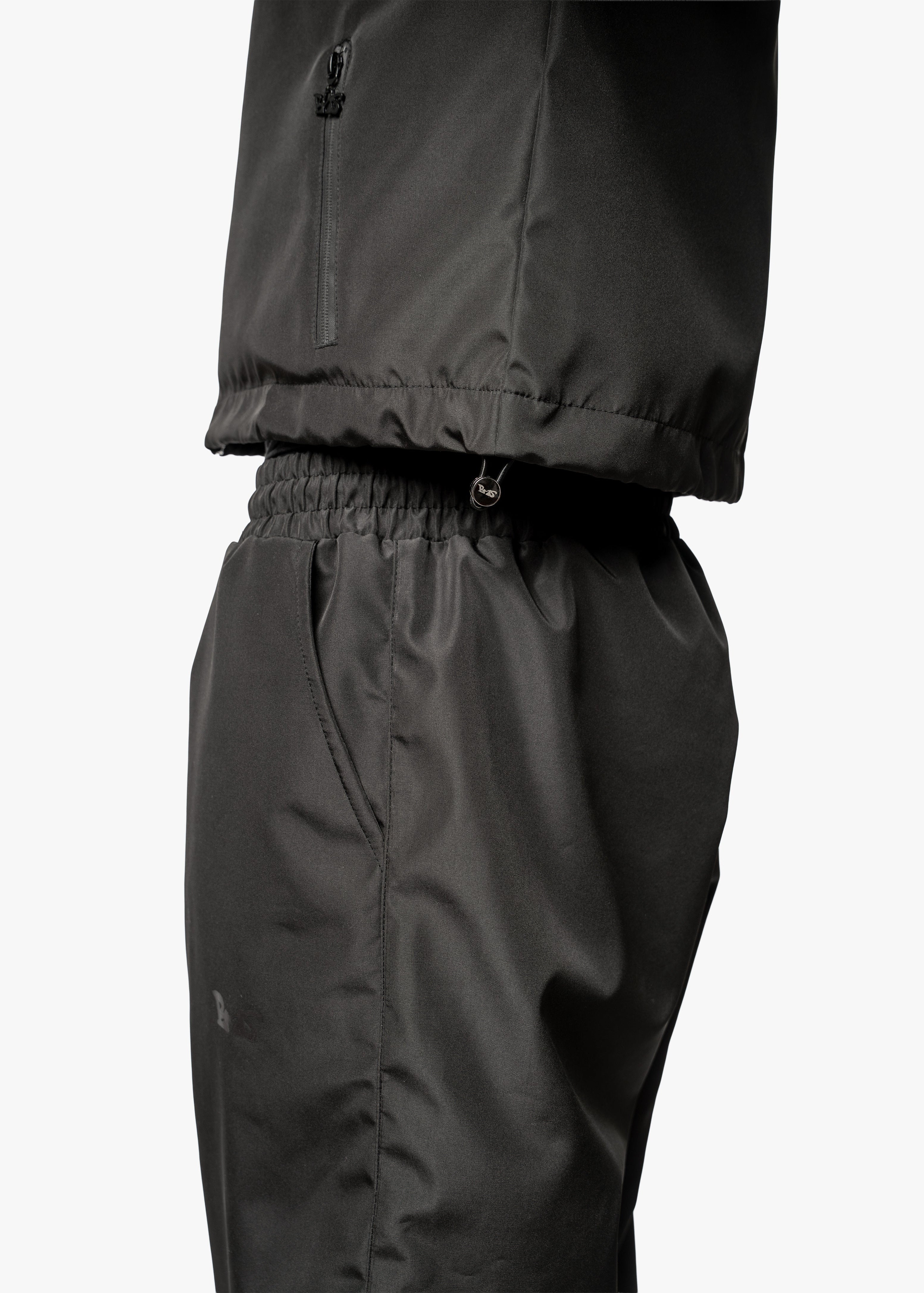 BMS BLACK ON BLACK NYLON JOGGER - Image 5