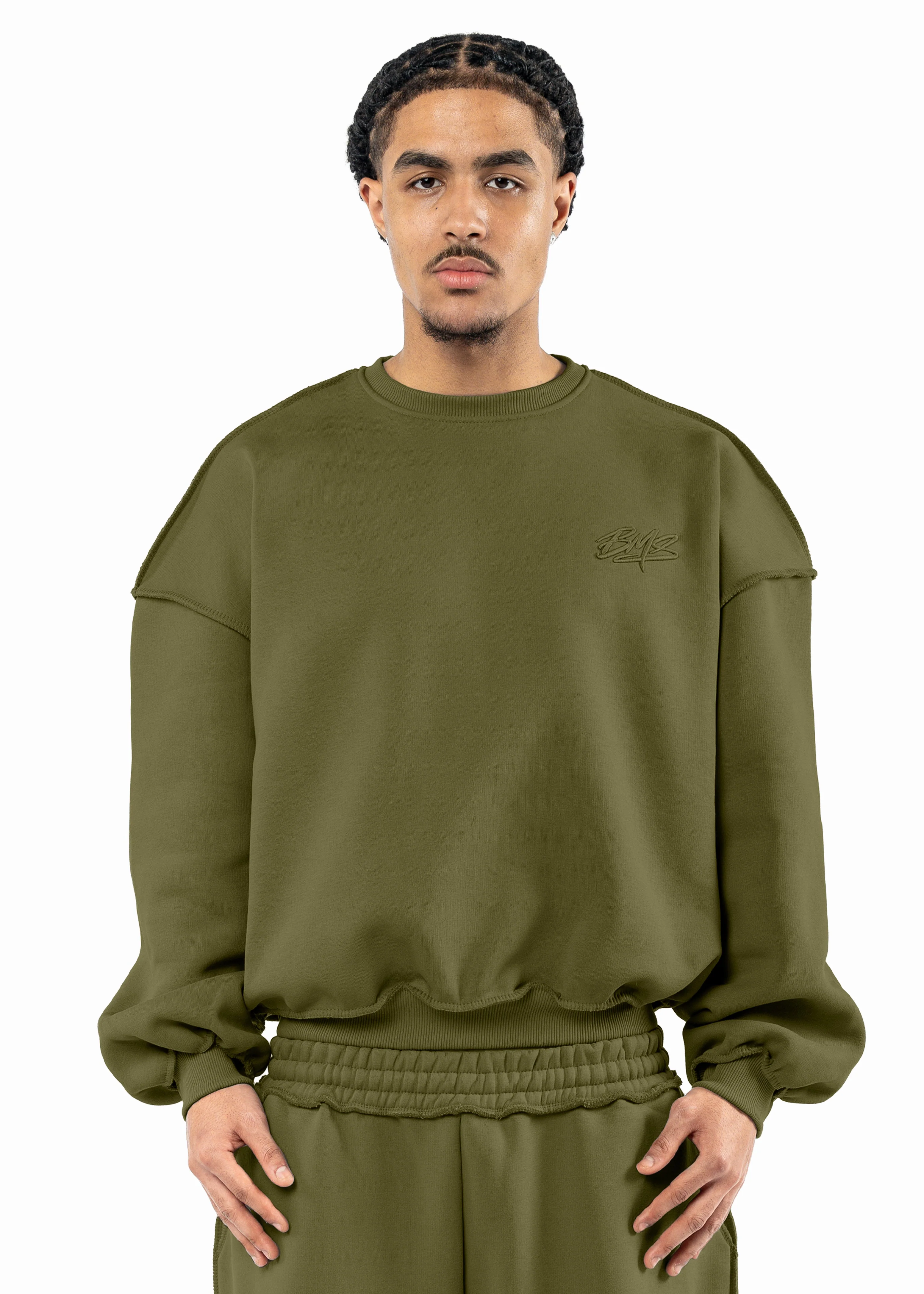 BMS COZY OLIVE SWEATER