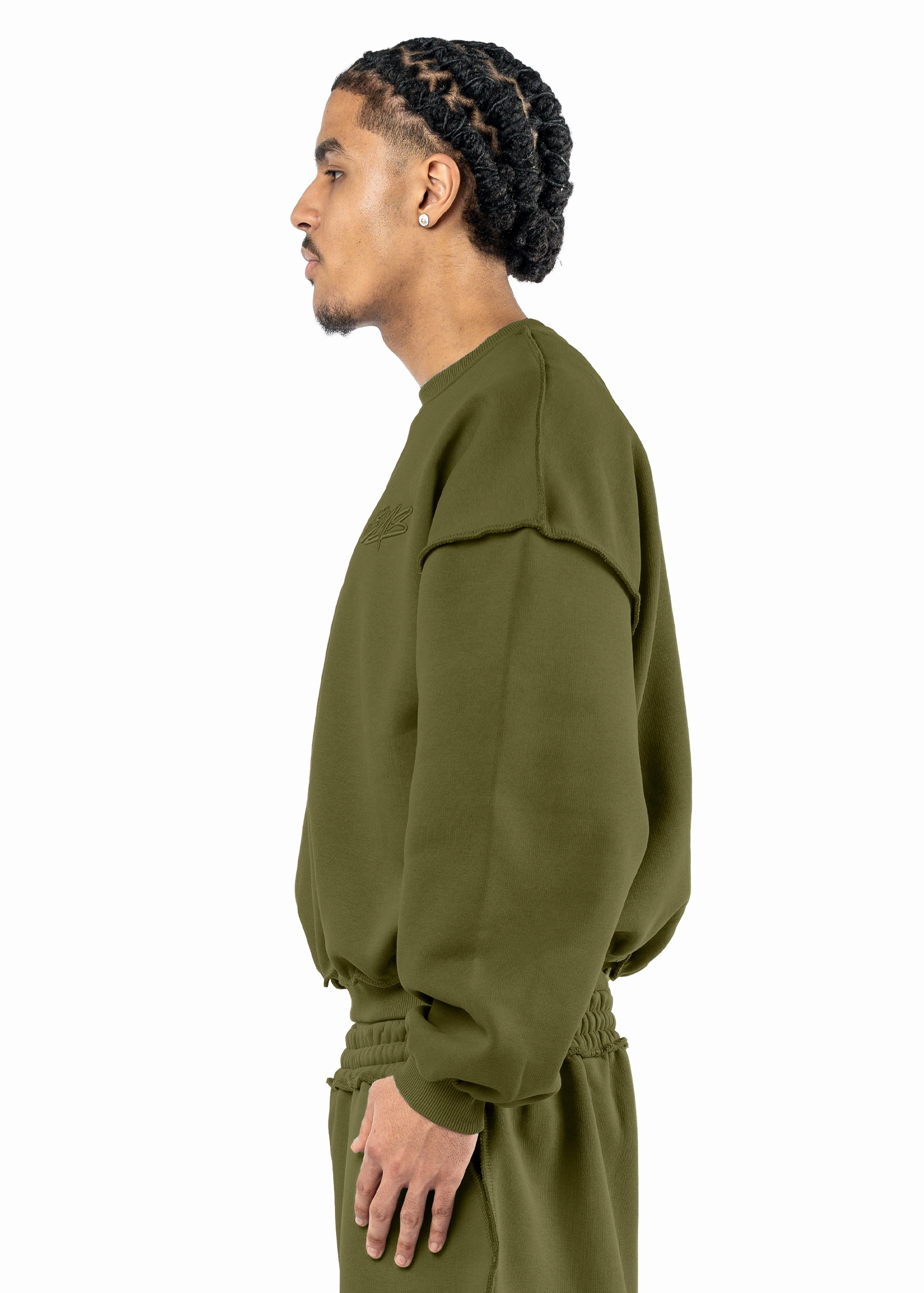 BMS COZY OLIVE SWEATER - Image 2