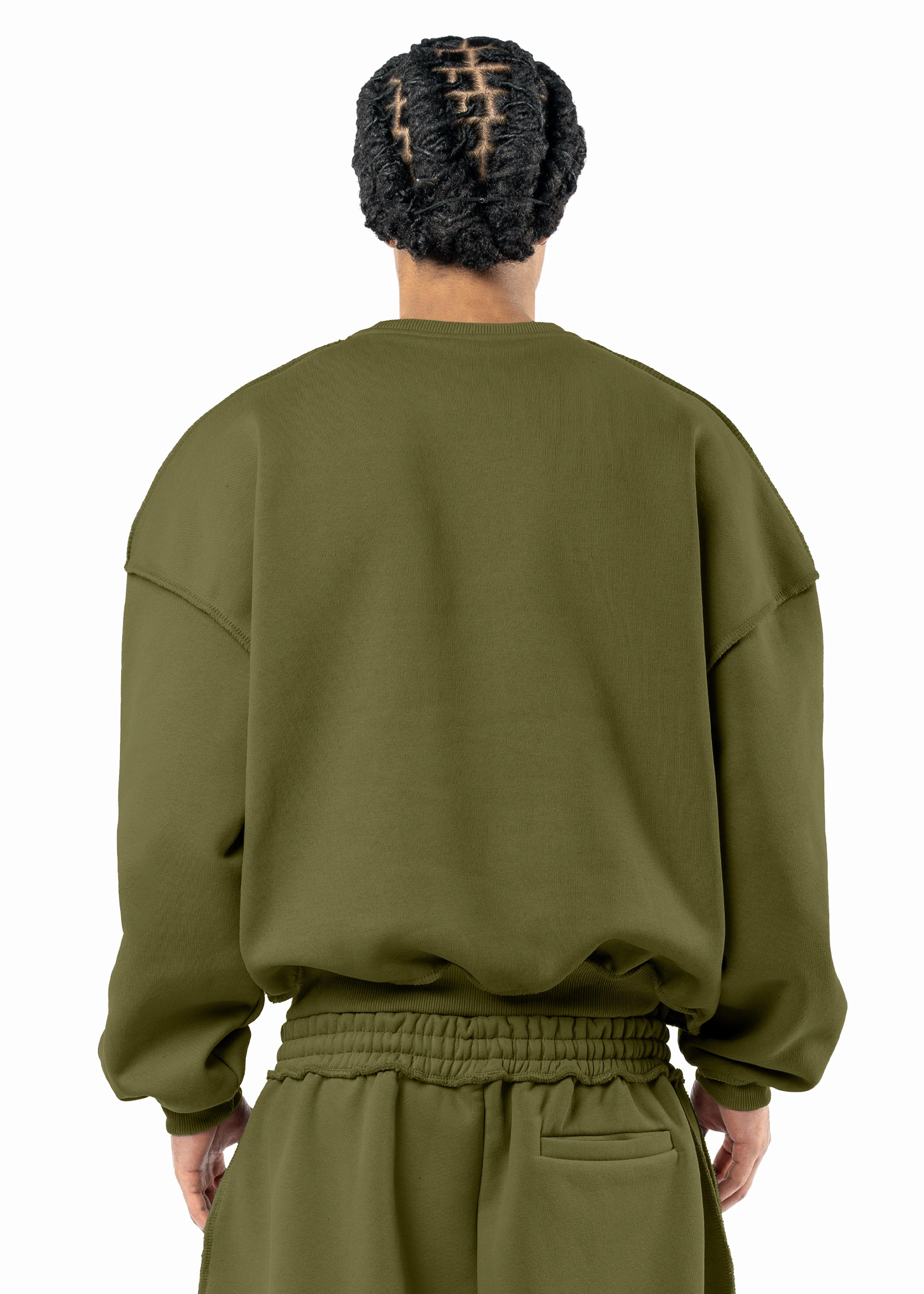 BMS COZY OLIVE SWEATER - Image 3
