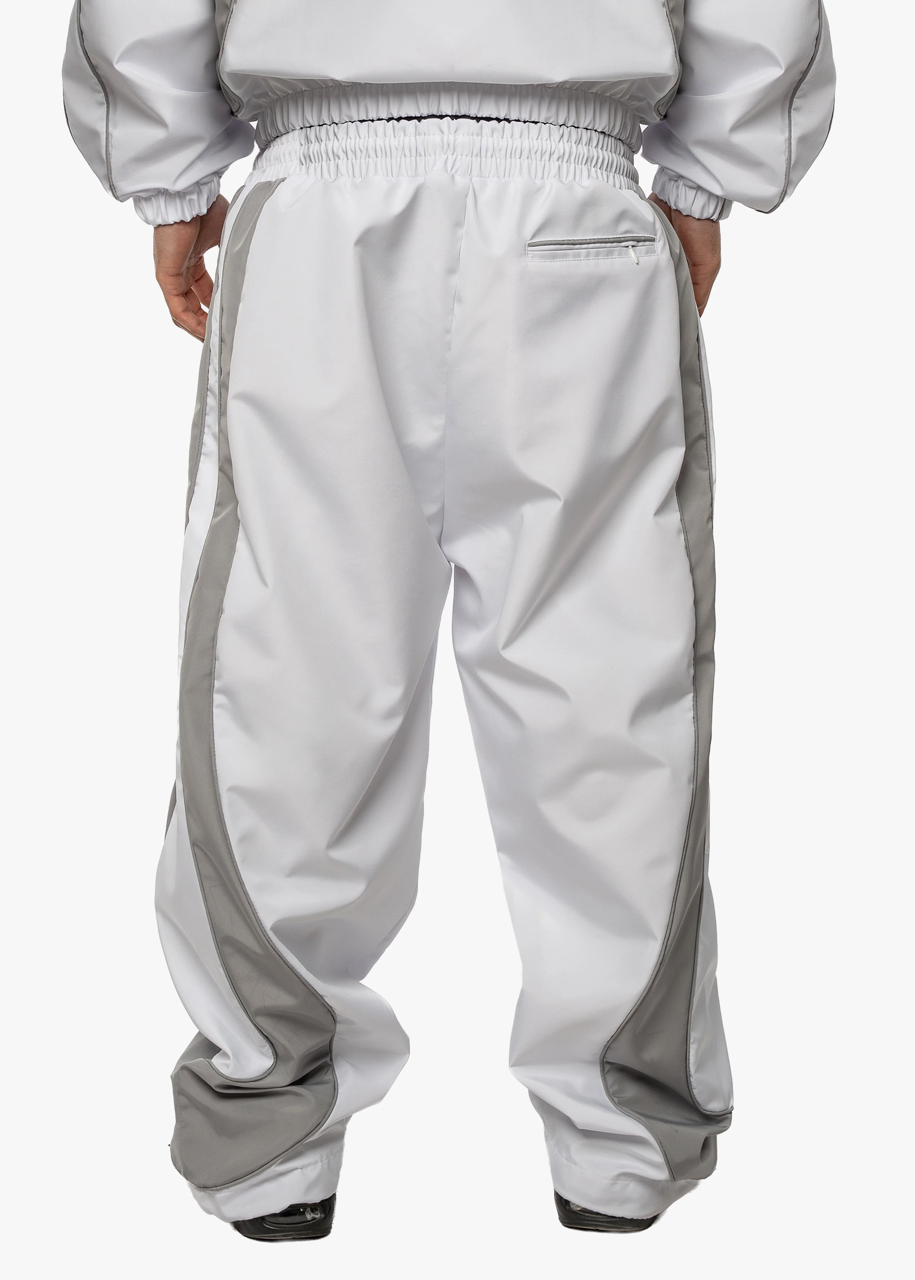 BMS WHITE NYLON JOGGER - Image 3