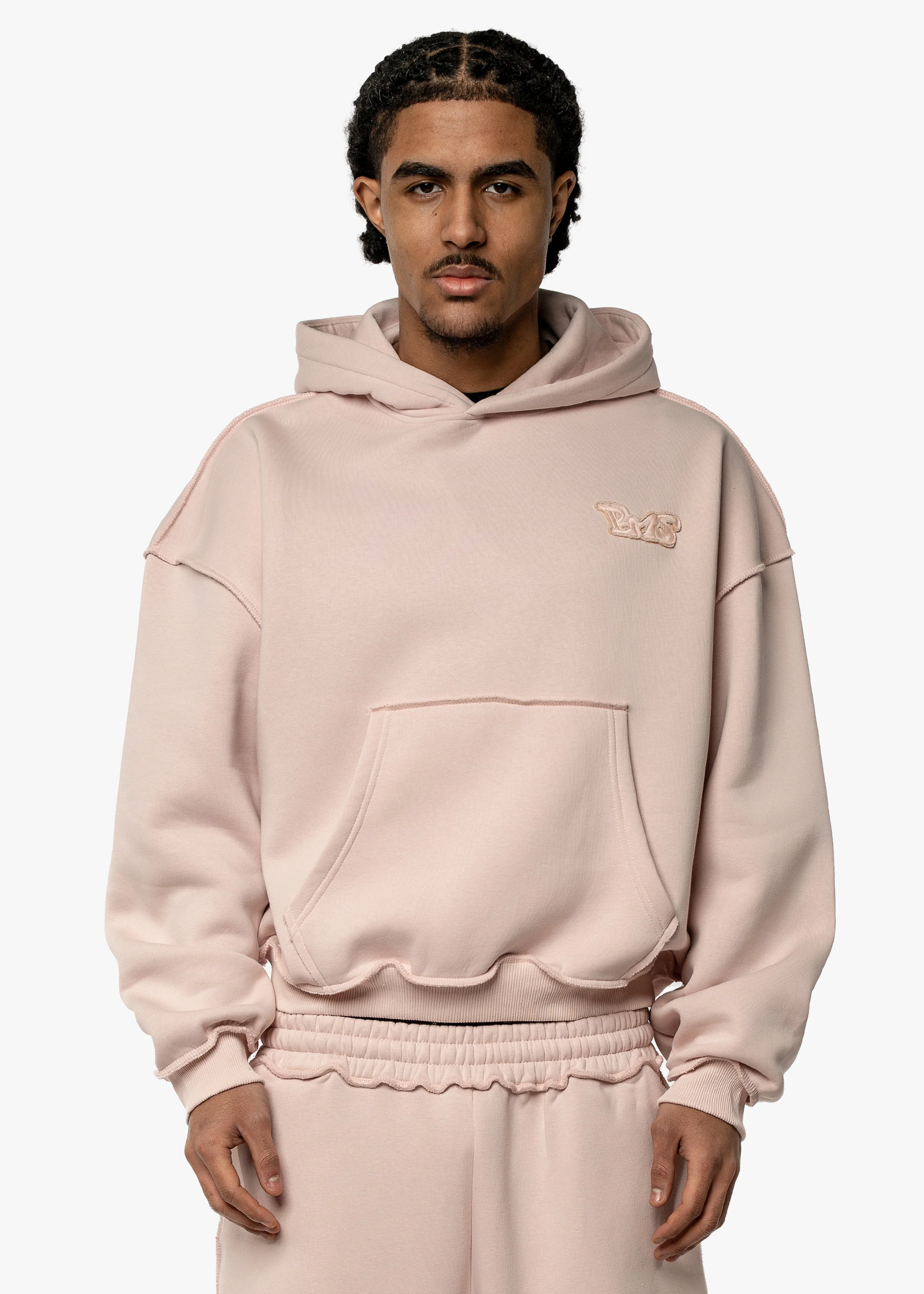 BMS PATCH - BABY PINK HOODIE