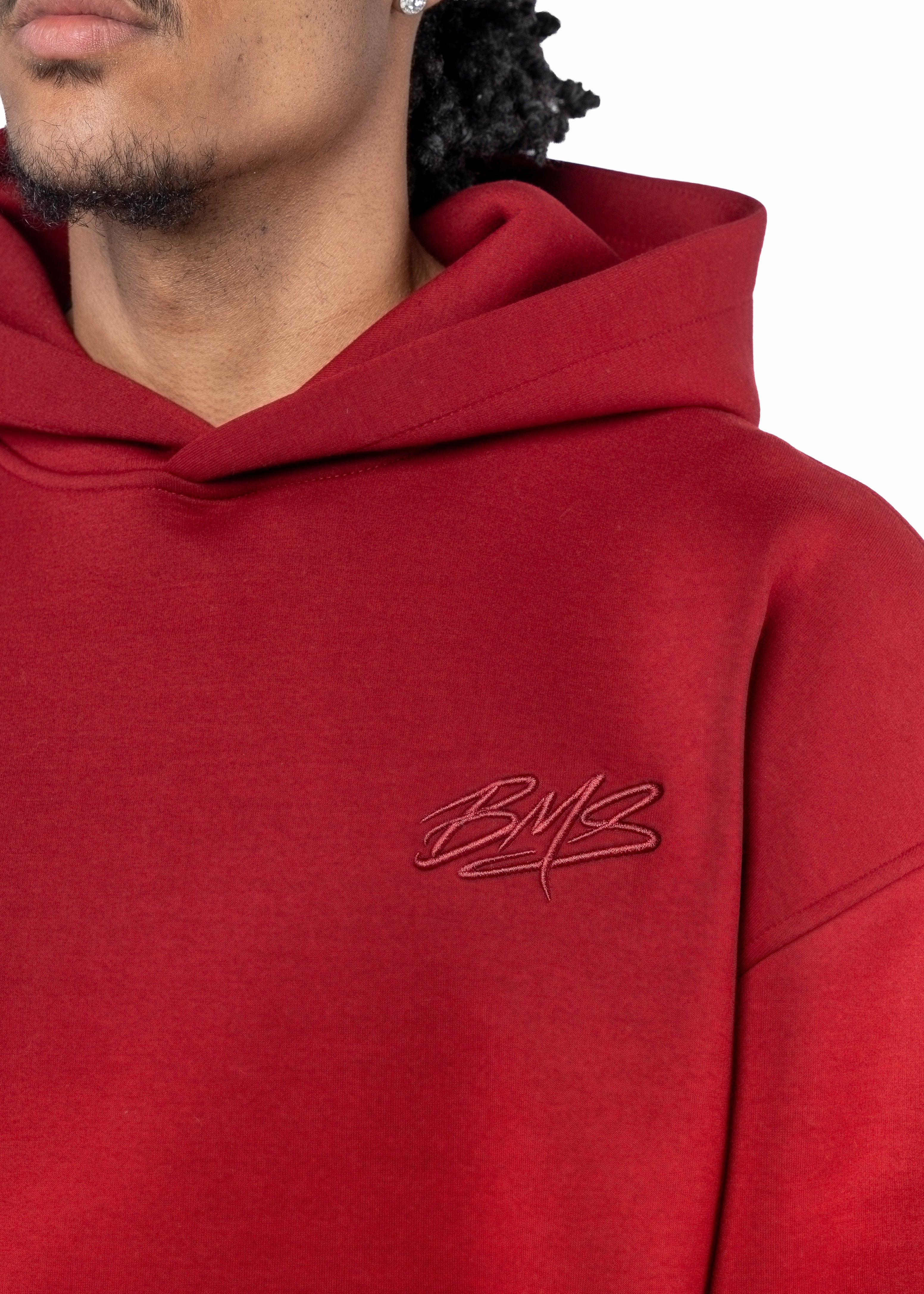 BMS SCUBA HOODIE - BORDEAUX - Image 4