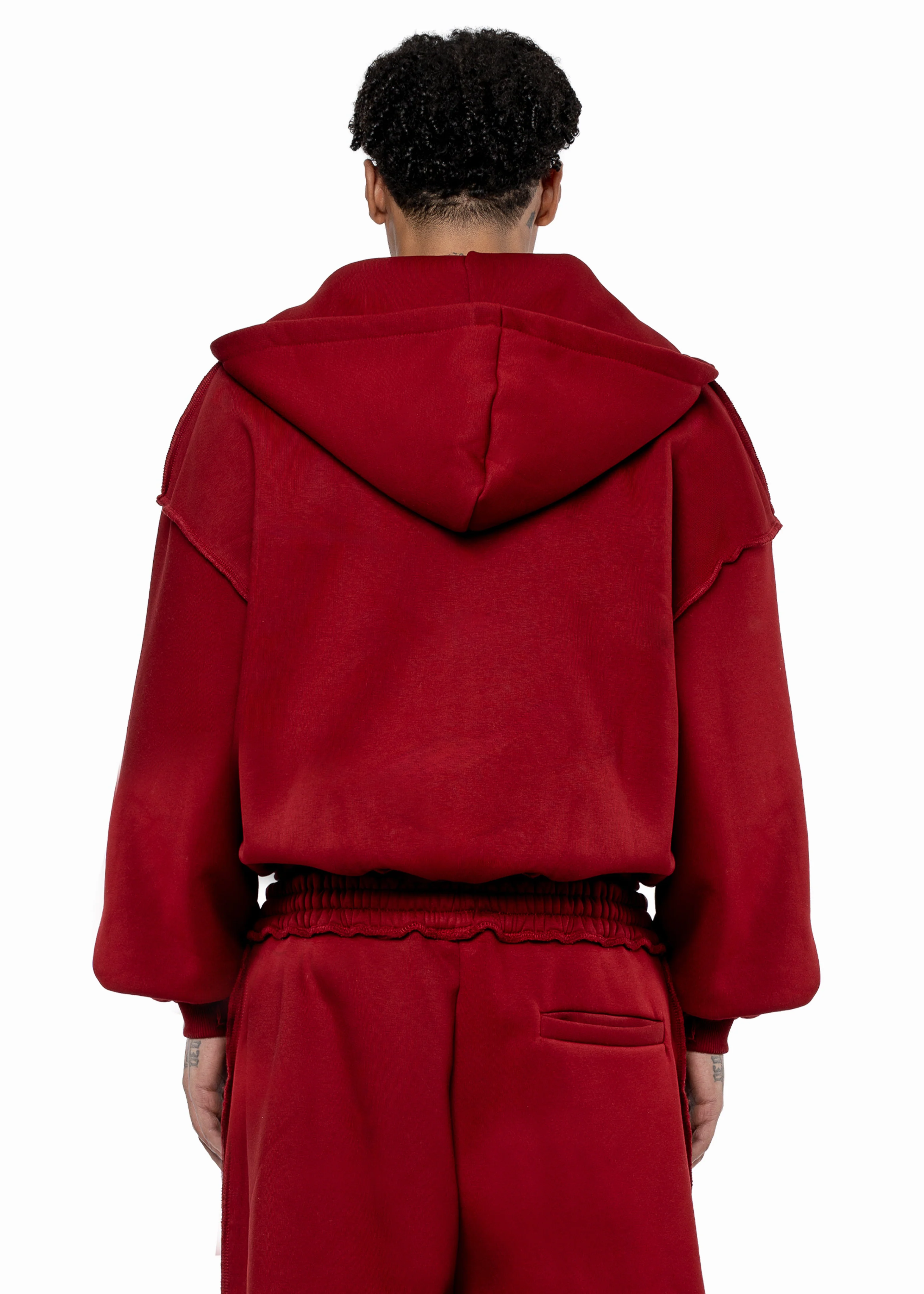 PREMIUM PATCH RED ZIP HOODIE - Image 3