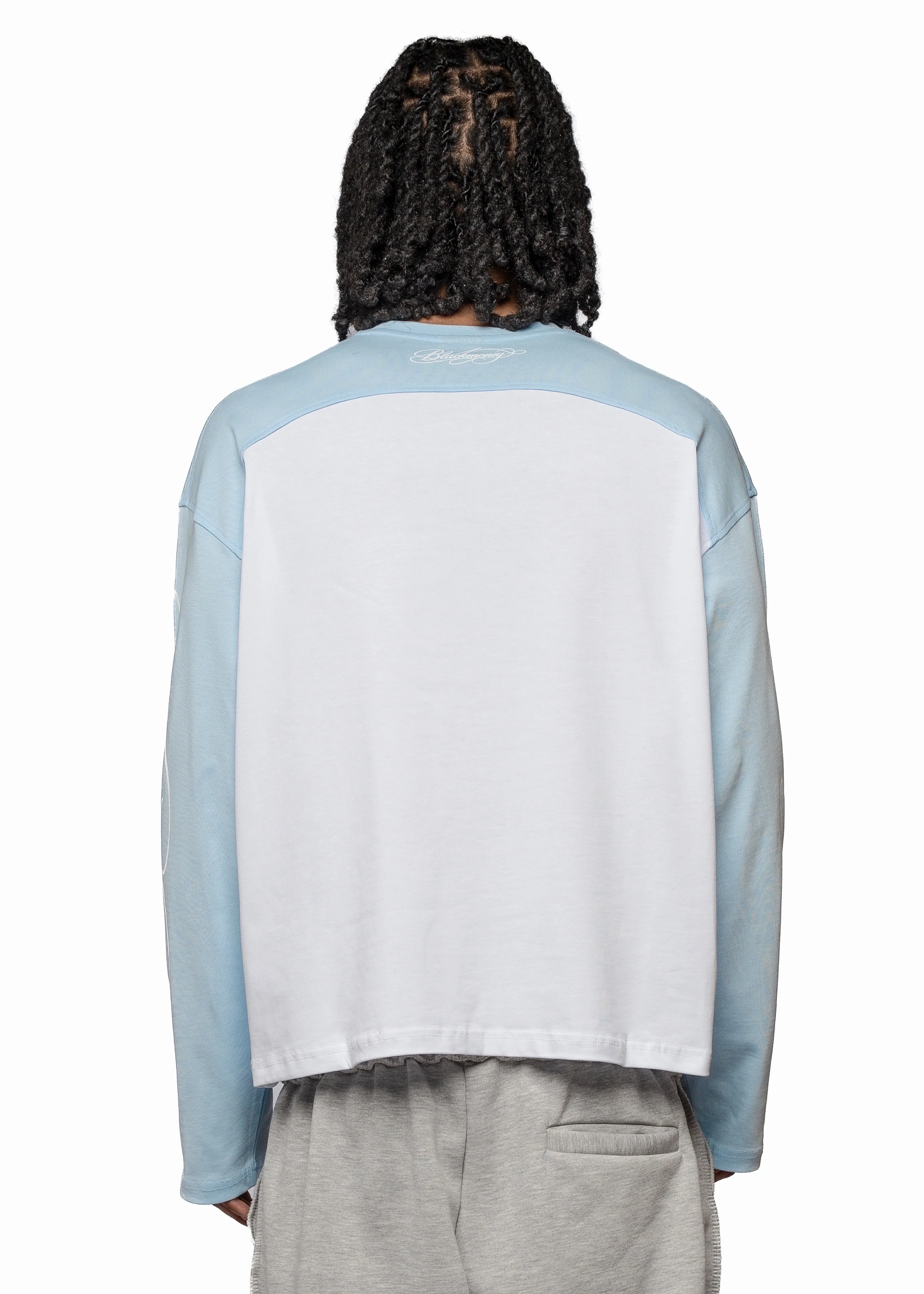 SCRIPT RAGLAN LONGSLEEVE - BABY BLUE - Image 3