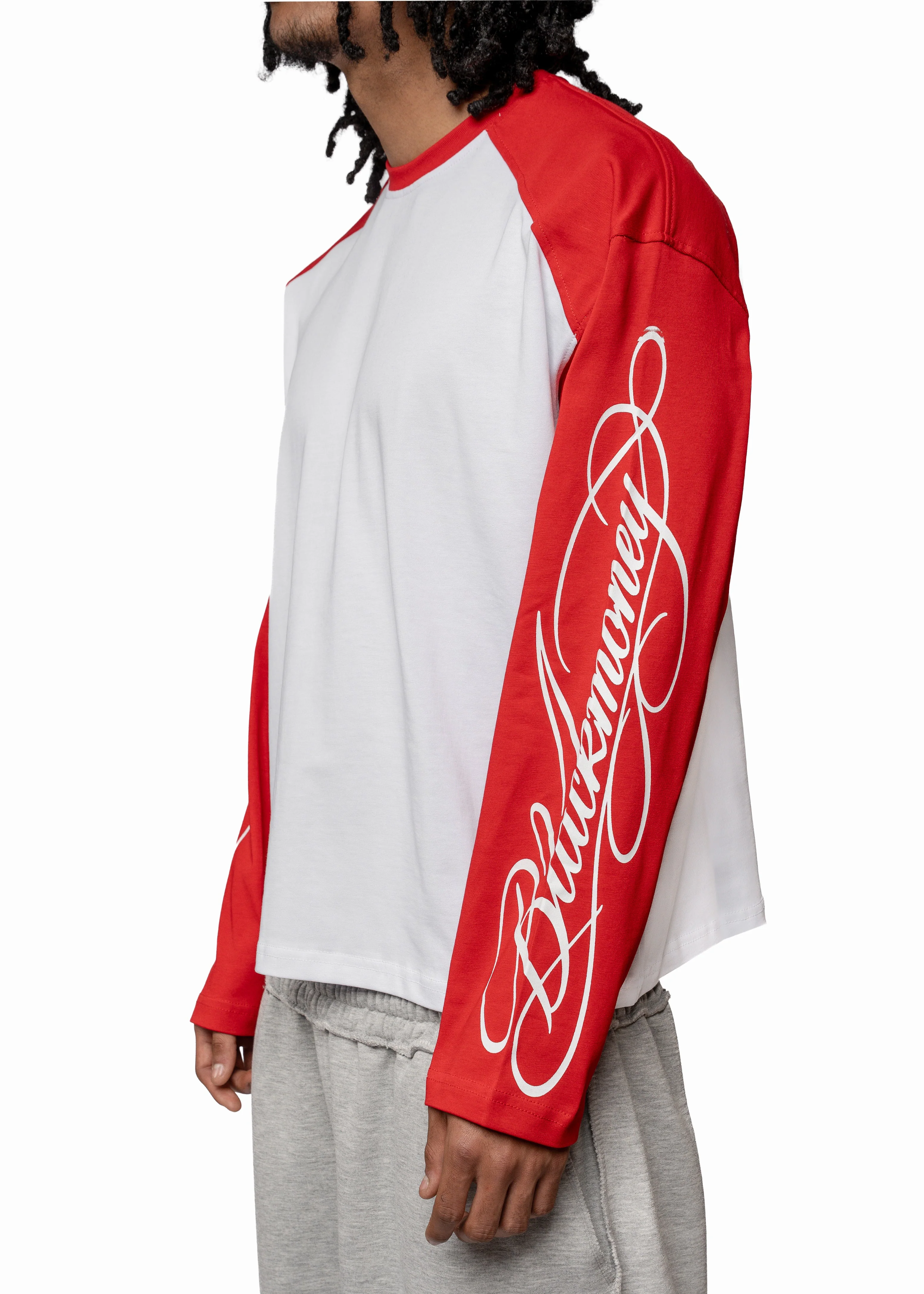 SCRIPT RAGLAN LONGSLEEVE - BORDEAUX - Image 5