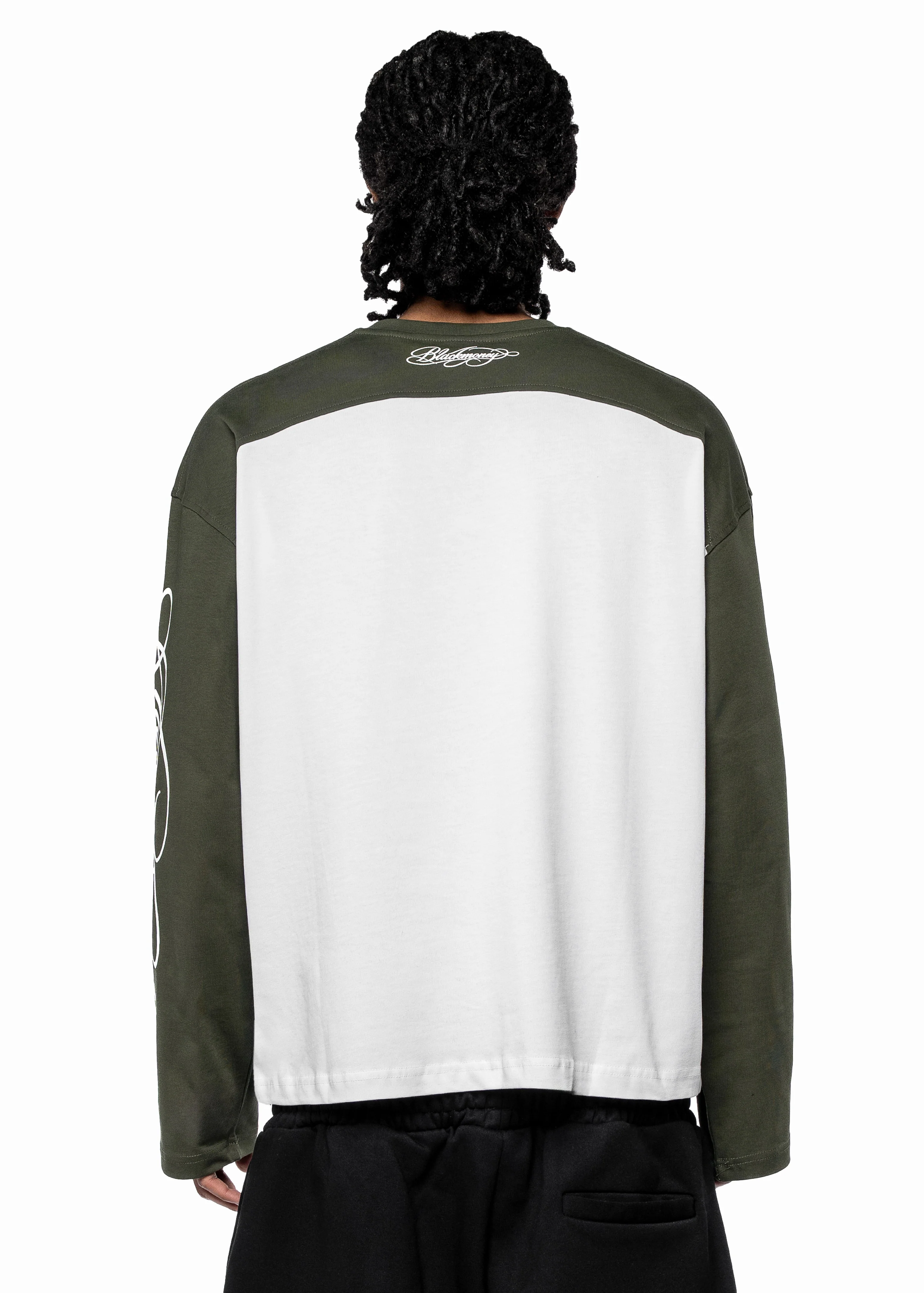 SCRIPT RAGLAN LONGSLEEVE GREEN - Image 3